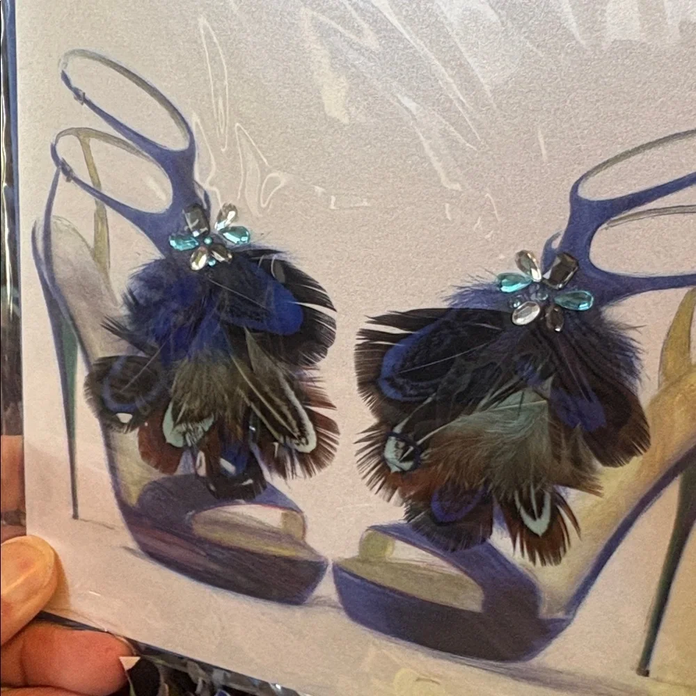 🆕Papyrus Feather High Heels Birthday Greeting Card